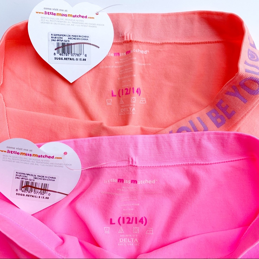 Little Miss Matched Pastel Colored Leggings - Picture 3 of 3